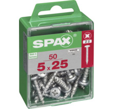 Spax Schrauben, 50 Stück, 5 x 25 Millimeter, in einer transparenten Box