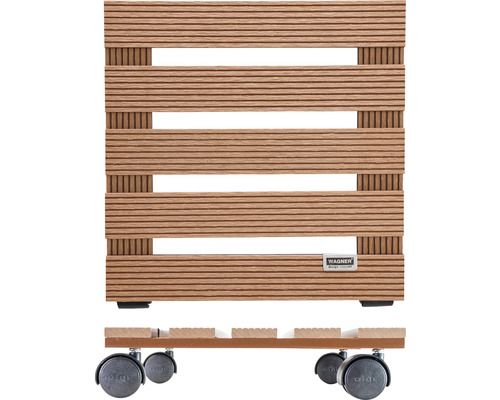 Pflanzenroller aus Holz mit Rollen