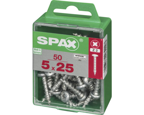 Spax Universalschrauben 5x25 mm, 50 Stück im Paket