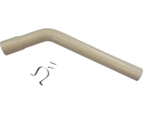 Abflussrohrbogen mit Rohrschelle und Schrauben