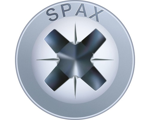 Detailaufnahme eines Spax Schraubenkopfes