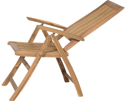 Verstellbarer Liegestuhl aus Holz für den Garten