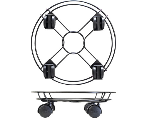 Pflanzenroller aus Metall mit Rädern