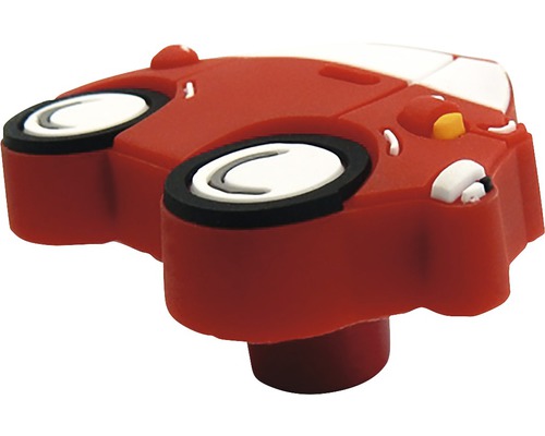 Möbelknopf in Form eines roten Autos