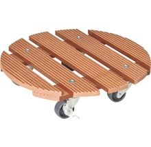 Rolluntersetzer aus Holz mit Rollen