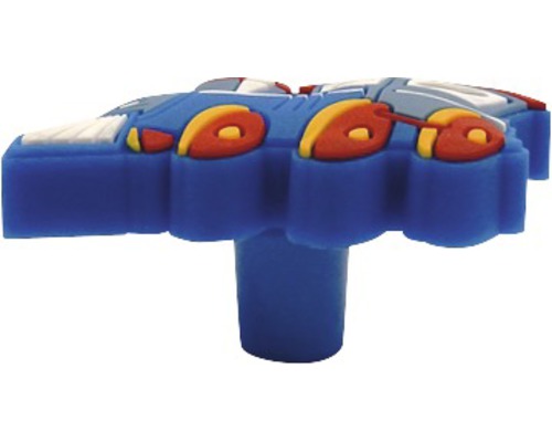 Möbelknopf im Design eines blauen Raumschiffs