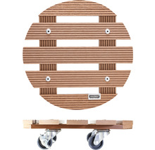 Rollbrett aus Holz für Pflanzgefäße
