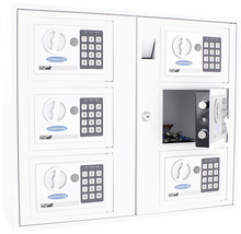Schlüsselausgabesystem Rottner Keysystem 6 weiß, Außenmaß: B, H, T: 535x465x170 mm, Elektronikschloss-thumb-5