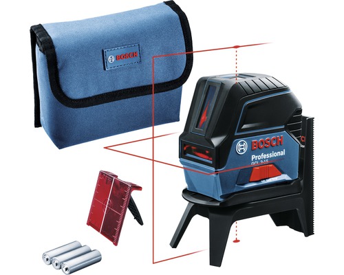 Kombilaser Bosch Professional GCL 2-15 inkl. 3 x 1,5 V-LR6-Batterie (AA) und Laserzieltafel