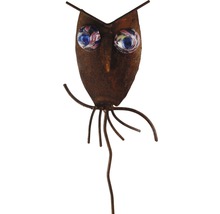 Gartenfigur Eule Rostdesign klein H 175 cm braun
