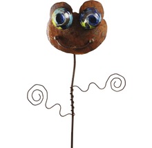 Gartendekoration Frosch aus Metall mit Glaskugelaugen auf Stab