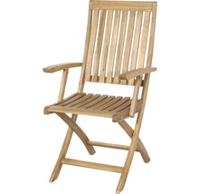 Gartensessel aus Holz mit Armlehnen, klappbar