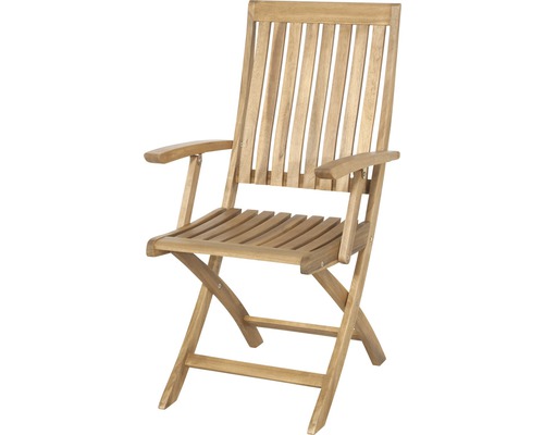 Gartensessel aus Holz mit Armlehnen, klappbar
