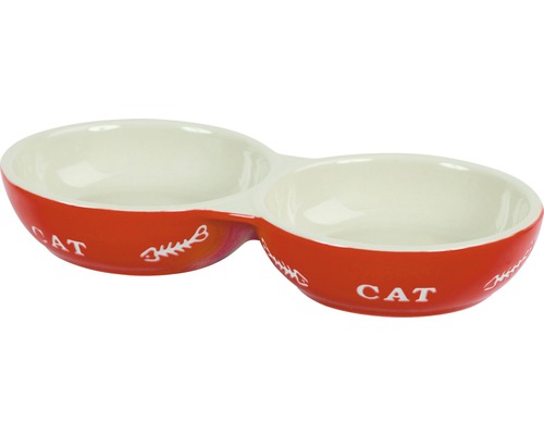 Keramikdoppelnapf Cat 2x200ml