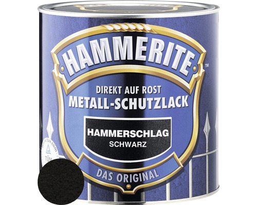 HAMMERITE Metall-Schutzlack Hammerschlag Schwarz 750 ml