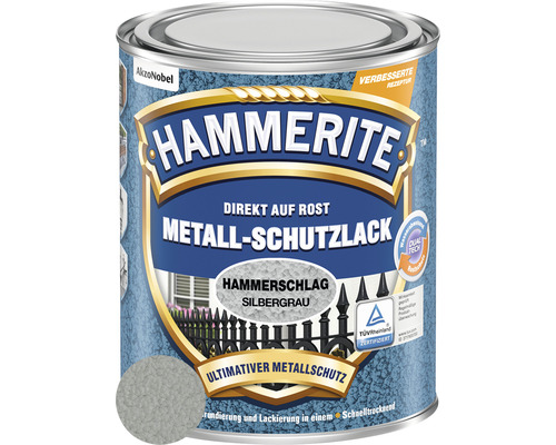 HAMMERITE Metall-Schutzlack Hammerschlag Silbergrau 250 ml Hammerite Metall Schutzlack Dose silbergrau