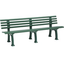 Gartenbank aus Kunststoff mit Rückenlehne