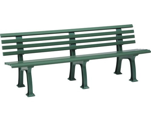 Gartenbank aus Kunststoff mit Rückenlehne