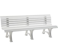 Weiße Gartenbank aus Kunststoff