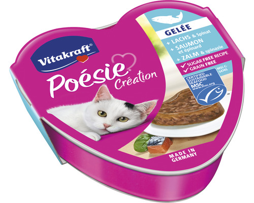 Katzenfutter nass VITAKRAFT Poésie Lachs und Spinat 85 g