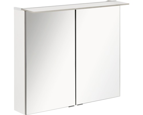 LED-Spiegelschrank Fackelmann b.perfekt 2-türig 80x69x15 cm weiß Spiegelschrank mit zwei Türen und Ablage