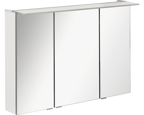 LED-Spiegelschrank Fackelmann B.perfekt 3-türig 100x69x15 cm weiß Spiegelschrank mit drei Türen und Ablage