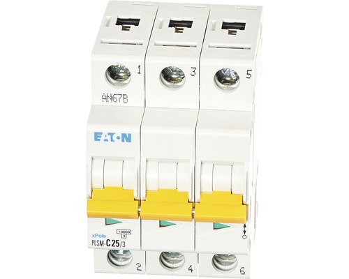 Leitungsschutzschalter Eaton 25A 3C Eaton Leitungsschutzschalter C 25 Ampere dreipolig