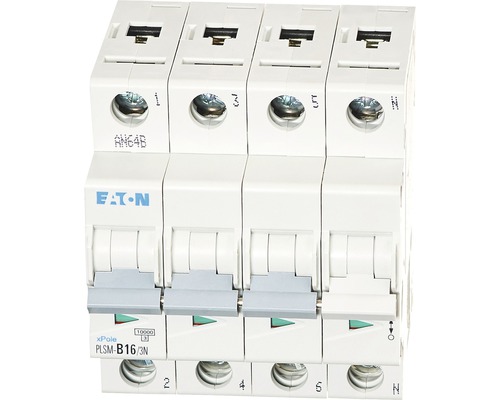 Leitungsschutzschalter Eaton 16A 3N B Eaton Leitungsschutzschalter, dreipolig plus Neutralleiter, B Charakteristik, 16 Ampere