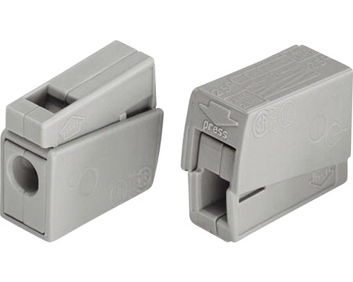 Leuchtenklemme Wago 0,5-2,5mm² 100 Stück grau Steckklemme für elektrische Verbindungen