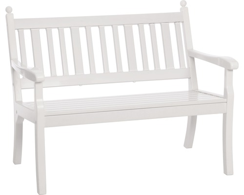 Gartenbank aus Holz mit Armlehnen