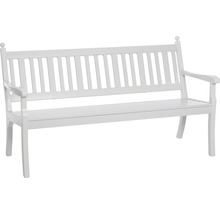 Weiße Gartenbank aus Holz