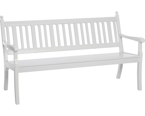 Weiße Gartenbank aus Holz