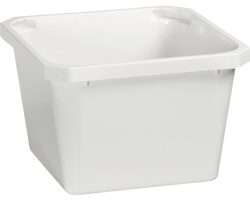 Quadratische weiße Mörtelwanne aus Kunststoff