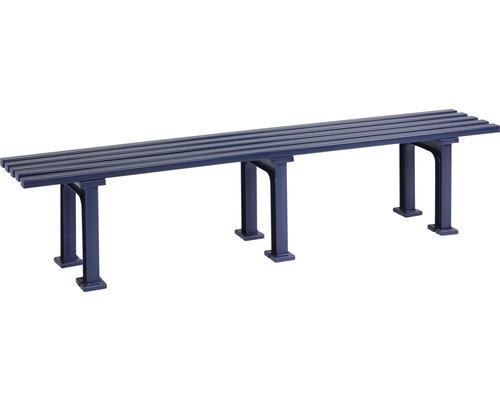 Schuhbank mit Sitzfläche aus Latten und Metallgestell