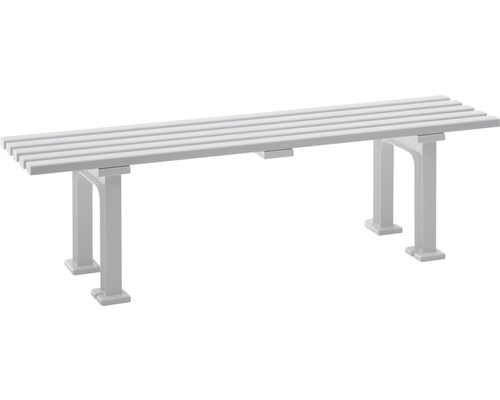 Bank aus Metalllatten für den Innenbereich