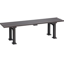 Metallbank mit Lattenrostsitzfläche