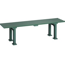 Grüne Parkbank aus Metall