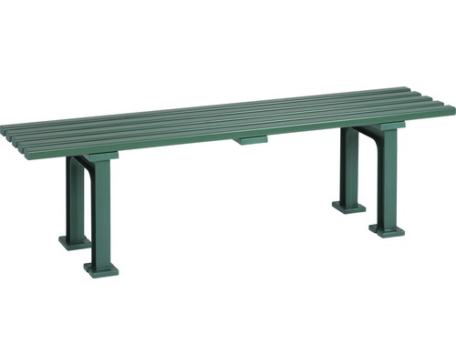 Grüne Parkbank aus Metall