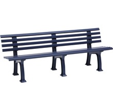 Gartenbank aus Kunststoff mit Rückenlehne