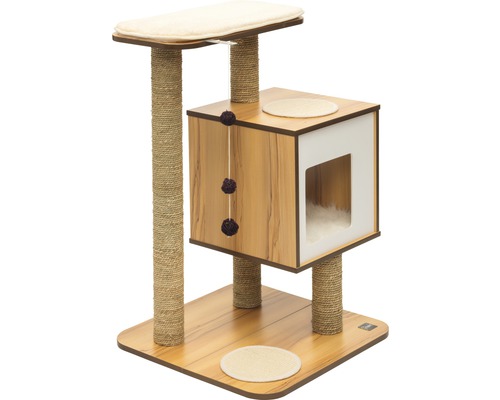 Katzenkratzbaum mit Liegeflächen, Höhle und Kratzsäulen