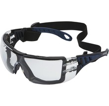 Schutzbrille mit klaren Gläsern und verstellbarem Kopfband