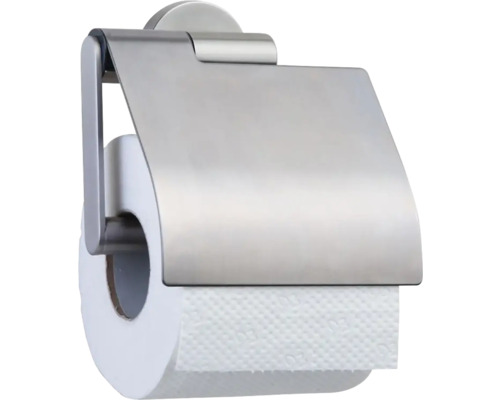 Toilettenpapierhalter aus Metall mit Papierrolle