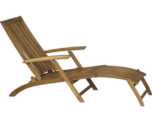Holzliege für den Garten mit Armlehnen