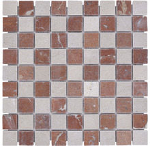 Mosaikfliese aus Marmor mit quadratischen Steinen