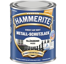 Hammerite Metallschutzlack, glänzend, weiss, im Metalleimer