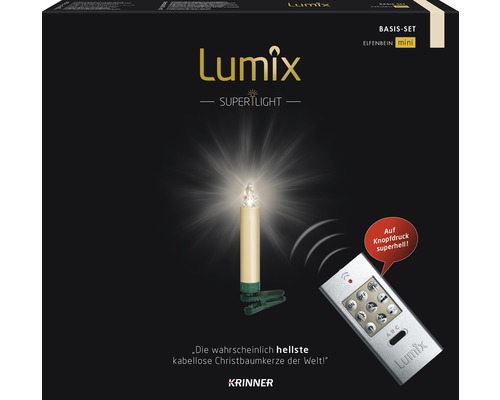 Lumix Christbaumkerzen Basis-Set mit Fernbedienung