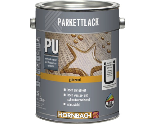 HORNBACH Holzlack Parkettlack glänzend 2,5 l HORNBACH Holzlack Parkettlack glänzend 2,5 l