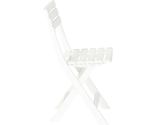 Weißer Klappstuhl für den Außenbereich