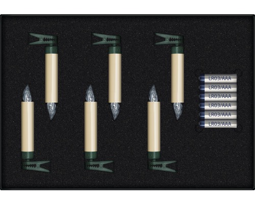 Kabellose LED Christbaumkerzen mit Batterien im Set
