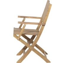 Holz-Gartenstuhl mit Armlehnen, klappbar